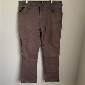 Ariat Men’s Rebar M4 Relaxed Straight Dark Brown Cargo Pants Size 36